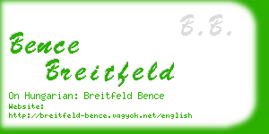 bence breitfeld business card